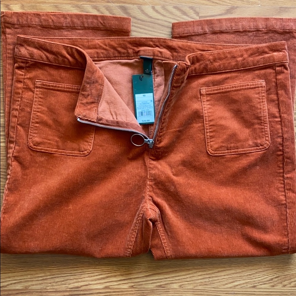 Orange Corduroy capris